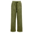 thumbnail image 1 of Fenty Puma By Rihanna Womens Die Cut Embroidered Pants, Olive Branch, Size L, 1 of 2