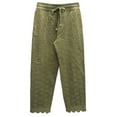 thumbnail image 1 of Fenty Puma By Rihanna Womens Die Cut Embroidered Pants, Olive Branch, Size M, 1 of 3
