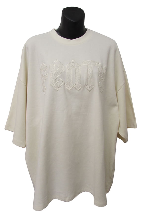 Fenty Puma By Rihanna Womens Oversized Crew Neck T-Shirt, Vanilla Ice, XL