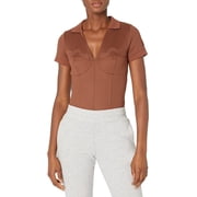 Fenty Puma By Rihanna Womens Polo Collar Bodysuit Shirt, Olive Branch, S