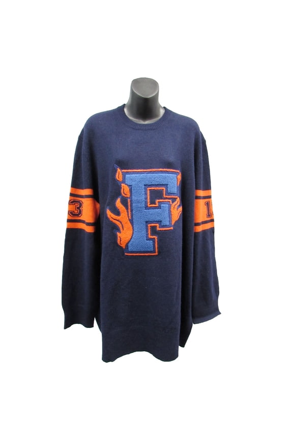 Fenty Puma By Rihanna Womens Varsity Letter Sweater, Evening Blue, S