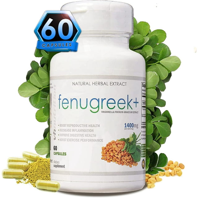 Fenugreek Plus Fenugreek Capsules 1400mg Lactation Support