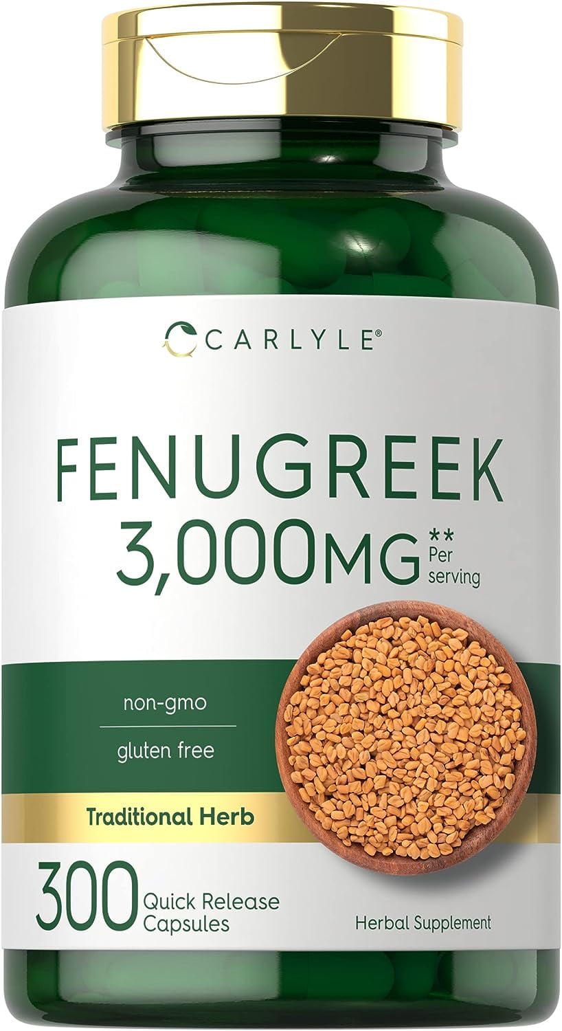 Fenugreek Seed Extract 3000mg 300 Capsules by Carlyle