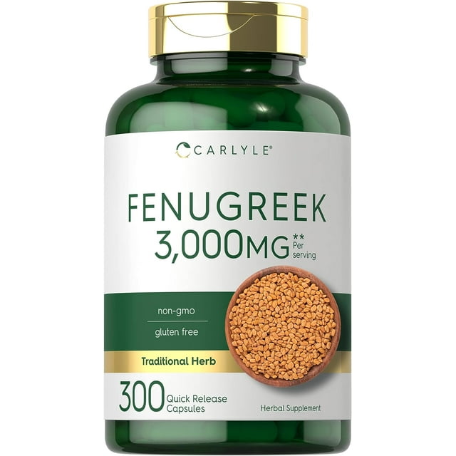 Fenugreek Seed Extract 3000mg 300 Capsules by Carlyle