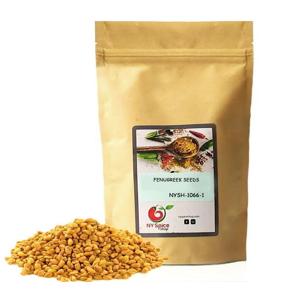 Fenugreek Seeds Whole - Dried Fenugreek Seeds (Trigonella foenum-graecum) – Whole Methi Seeds  - 1 Lb.
