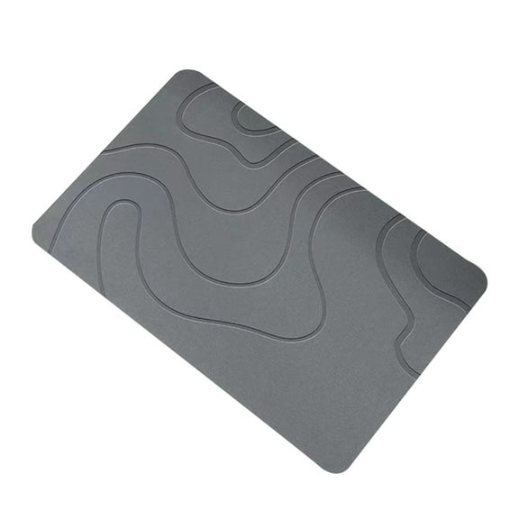 Fenull Bathroom carpet dark gray vertical stripes,Stone Bath Mat Diatomaceous Earth Bath Mat Super Absorbent Non Slip Diatomite Stone Bath Mats for Bathroom Quick Drying Stone Shower Mat,Carpet