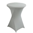 thumbnail image 1 of Fenull Cocktail Solid Color Polyester Round Banquet Stretch Table Cover (60×110cm) Light Gray,Table Cloth, 1 of 6