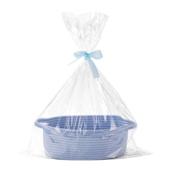 Fenull Decorative Empty Gift Basket Storage Basket Blue A