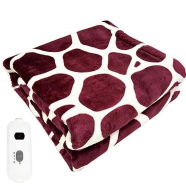 Fenull Heated Electric Throw Blanket Winter Comfort Sleep, Auto Off, Soft Cozy Sherpa Washable Blanket with Fast Heating, Home Essentials, On Sale Clearance