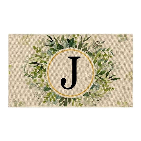 Fenull Letter J floor mat, Carpet, 1PCS Summer Floor Mats Letter Family Last Name Initial Doormat Summer Doormat Holiday Mats Welcome Door Mats Summer Door Mat