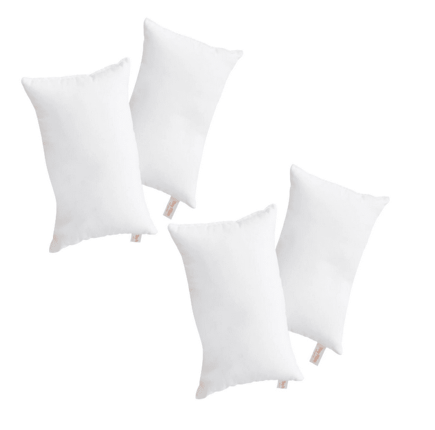 Fenull Microfiber Soft Tiny Pillows, Clearance Under $5 Microfiber Mini Pillows for Travel, Pets, Soft Machine Washable Small Pillows for Neck, Wrist, Lumbar and Knee, Travel Pillows 11" X 7" 4PC