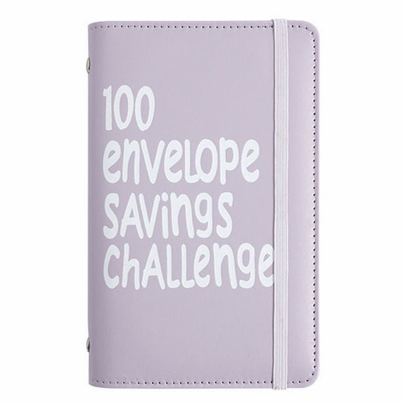 Fenull Purple 100 Envelopes Savings Challenge – Budget Book with Envelopes for Organized Savings Goal of $5,050, Perfect for Home and Finance Planning