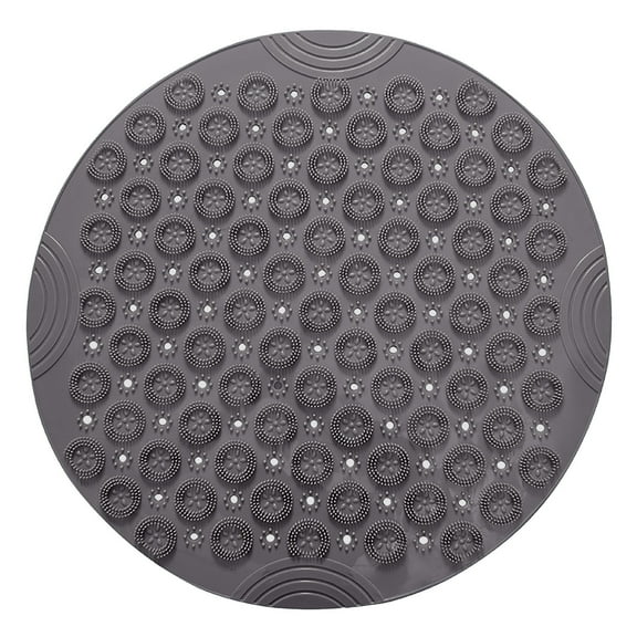 Fenull Round Bathroom Anti-Slip Mat Aa,Shower Mat Extra Large Non Slip Mat for Elderly & Kids Bathroom Drain Holes Strong Suction Cups,Bathroom Products