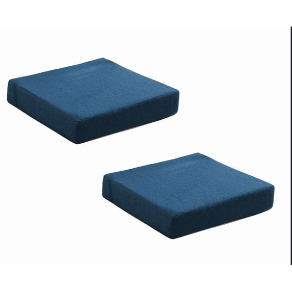 Fenull Square Large Pillows Seating for Adults, Outdoor Chair Cushions Set of Furniture, Waterproof Square Corner Patio Chair Cushions with Ties, Memory Foam Outdoor Seat Cushion 2PC