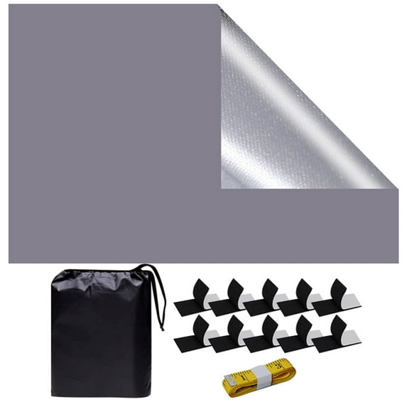 Fenull Temporary blackout self-adhesive DIY cut curtains 1.45*3 meters,Window Curtains Portable Curtains Room Curtains for Baby Nursery Bedroom Dormitory Or Travel Use,Curtain