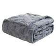 thumbnail image 1 of Fenull Thickened Checkerboard Blanket (70×100Cm) Lake Blue,Textured Blanket Thickened Checkerboard Blanket Checkerboard Plush Plush Sofa Blanket Nap Blanket Home High Appearance Blanket, 1 of 8