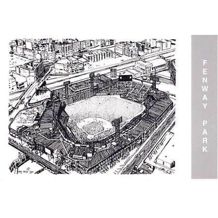Fenway Park 1990 Waterford Publishing baseball 4x6 card or postcard