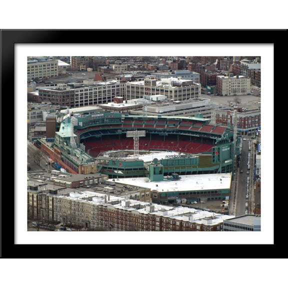 Fenway Park in Winter 36x28 Large Black Wood Framed Print Art - Home of the Boston Red Sox