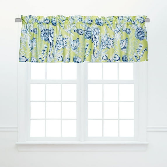 Fenwick Isle Green Cotton Valance Window Treatment
