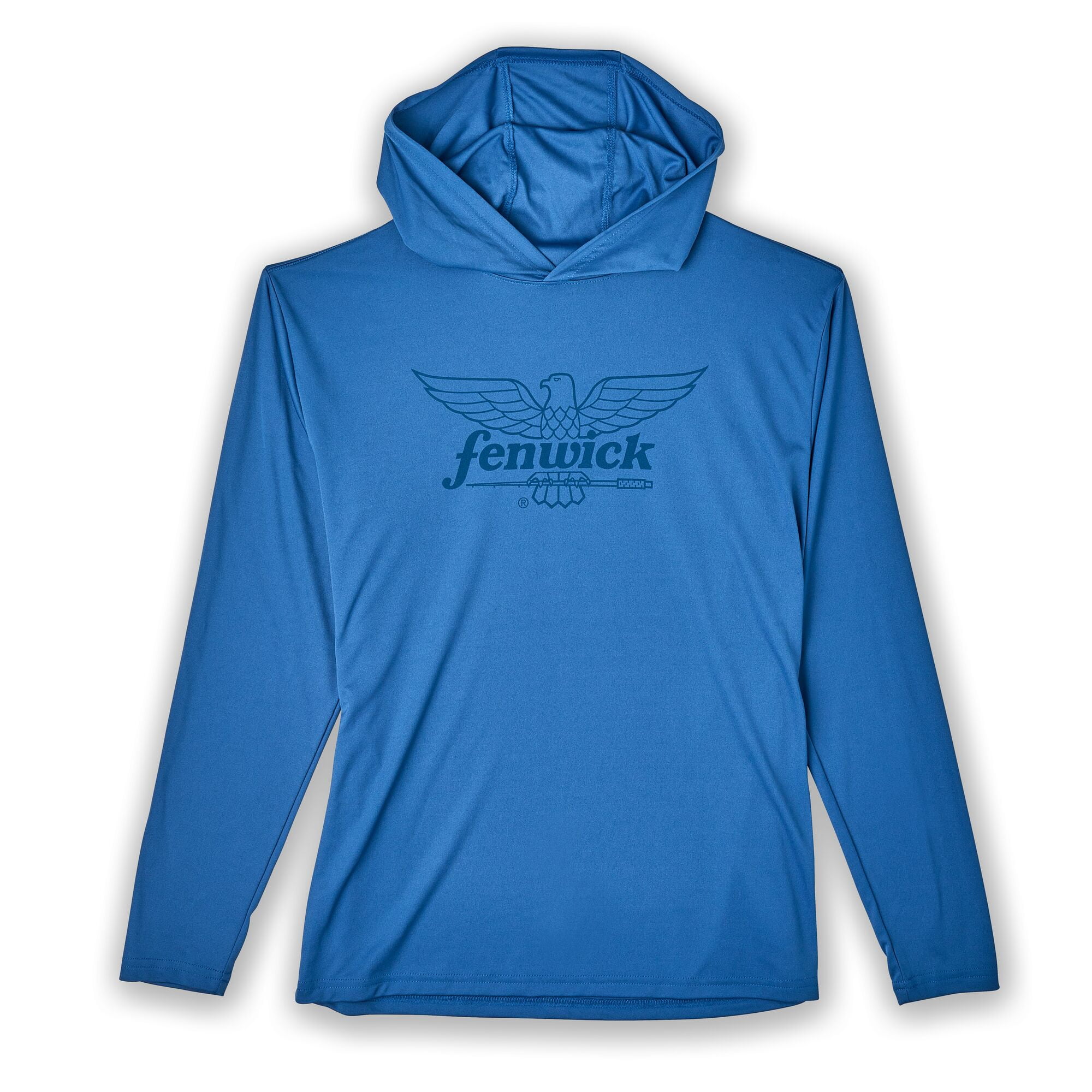 Fenwick Performance Long Sleeve Hooded Sun Shirt, River, Size M