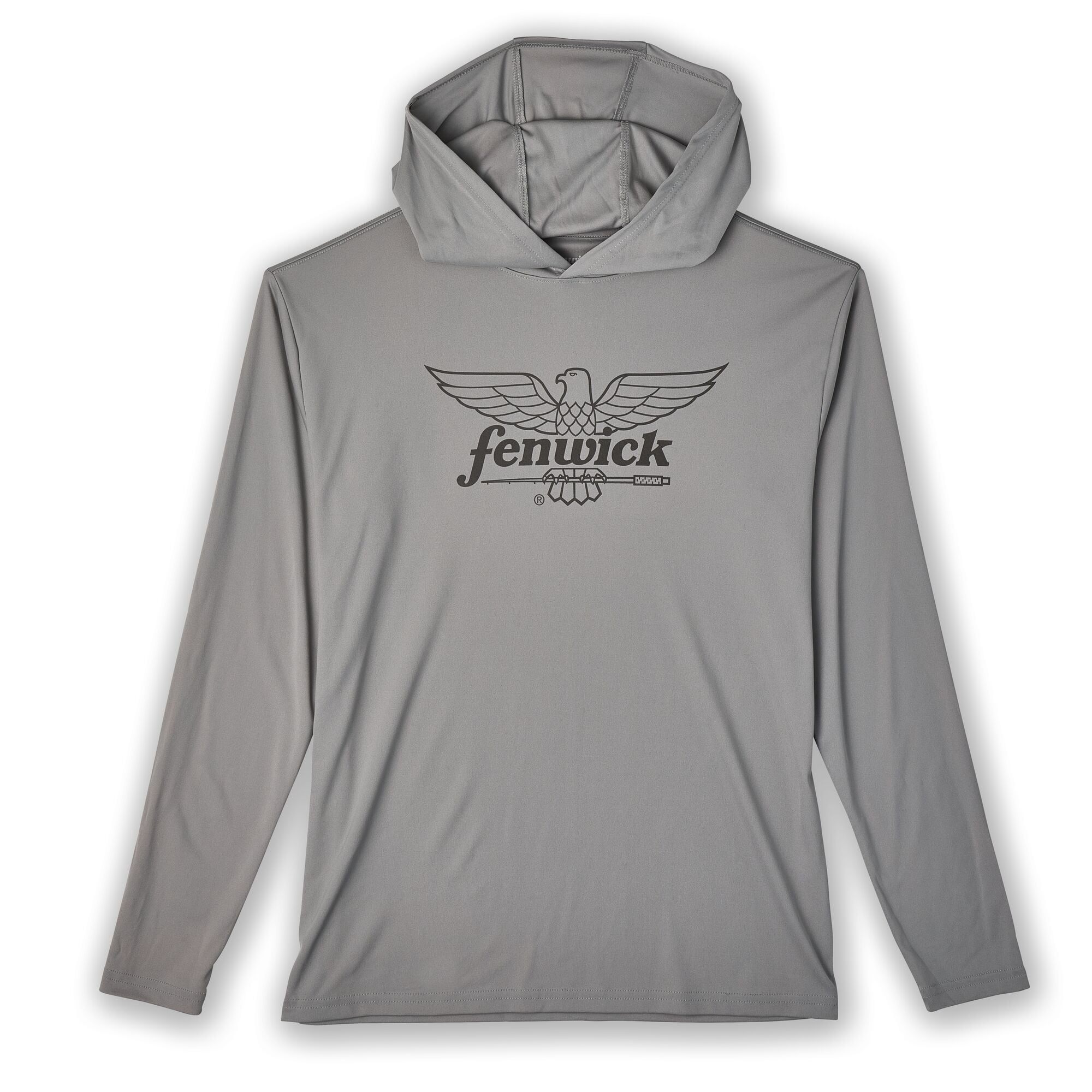 Fenwick Performance Long Sleeve Hooded Sun Shirt, Silver Strand, Size M