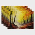 thumbnail image 1 of Fenyluxe 4pcs Forest Stream Linen Dining Table Placemats for Birthday Parties, Christmas, Restaurants & Buffets - Home Decoration 18x12in, 1 of 8