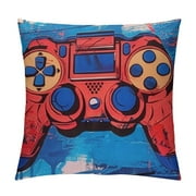 Fenyluxe ADASMILE A & S Gamer Pillow Cases for Kids Pillow Game Pad Pillowcases for Boys Video Games Decorative Pillow Cover Pillow  for Bedroom  White