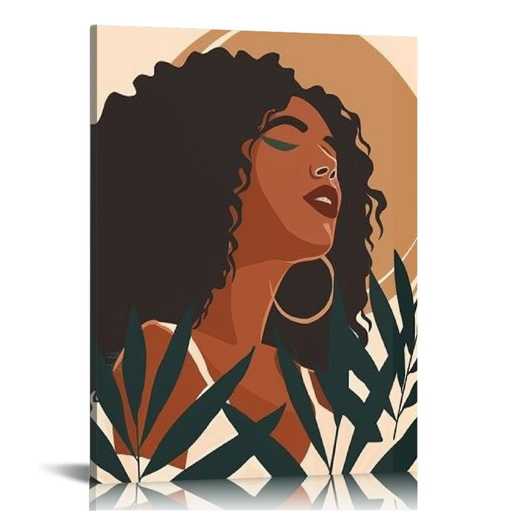 Fenyluxe African American Woman Canvas Wall Art Fashion Black Women ...