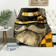 thumbnail image 1 of Fenyluxe Bee Soft Throw Blanket Flannel Bed Cover Lightweight Plush Blanket for All Seasons Cozy Gift 50x60in, 1 of 6