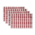 thumbnail image 1 of Fenyluxe Benson Placemats Set of 4,Place Mats for Kitchen and Dining Tables, Easy Clean Table Mats (Rectangular Set of 4, Gingham Check Red) 11.8*17.7in, 1 of 6