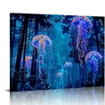 thumbnail image 1 of Fenyluxe Bioluminescence Canvas Print Wall Art Decor for Home Living Room Bedroom Office Hotel Salon Condo Bar Ready To Hang Room Art Decor 16x12in, 1 of 6
