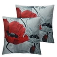 thumbnail image 1 of Fenyluxe Black Red Flower Pillow Covers Love Pillow Covers Decorative Square Throw Pillow Covers Couple Cushion Cases Home Decor for Sofa Bedroom Car 2pcs White, 1 of 7