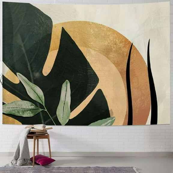 Fenyluxe  Boho Tapestry for Bedroom Aesthetic Large Tapestry for Living Room Sun Moon Tapestries Mid Century Modern Abstract Mountain Flower Tapestry Boho Tapestry Wall Hanging 40x30inch