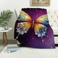 thumbnail image 1 of Fenyluxe Butterfly Blanket for Women Girls Soft Warm Purple Butterfly Stuff Decor Throw Blanket Cozy Butterfly Animal Lightweight Flannel Gifts Blankets for Kids Adults 50x60in, 1 of 6