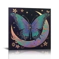 thumbnail image 1 of Fenyluxe Butterfly Crescent Moon Stars Canvas Wall Art Decor Ready To Hang for Room Home Decor 16x16in, 1 of 6