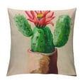 thumbnail image 1 of Fenyluxe Cactus Pot Throw Pillow Cases Tropical Succulents Plants Decorative Pillow Covers Summer Theme Home Office Decor Pillowcases Cushion Cover 22x22in, 1 of 5