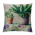 thumbnail image 1 of Fenyluxe Cactus Succulent Plants Decorative Summer Pillow Covers Tropical Plant Pattern Lumbar Pillows Decorative Throw Pillow Case Outdoor Decor Cactus Cushion Cover 18x18in, 1 of 5