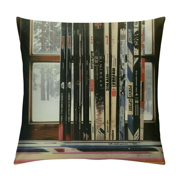 Fenyluxe Classic Rock Vinyl Records Throw Pillow Covers Cozy Square Throw Pillow Case Home Decorative for Bed Couch Sofa Living Room Cushion Case White