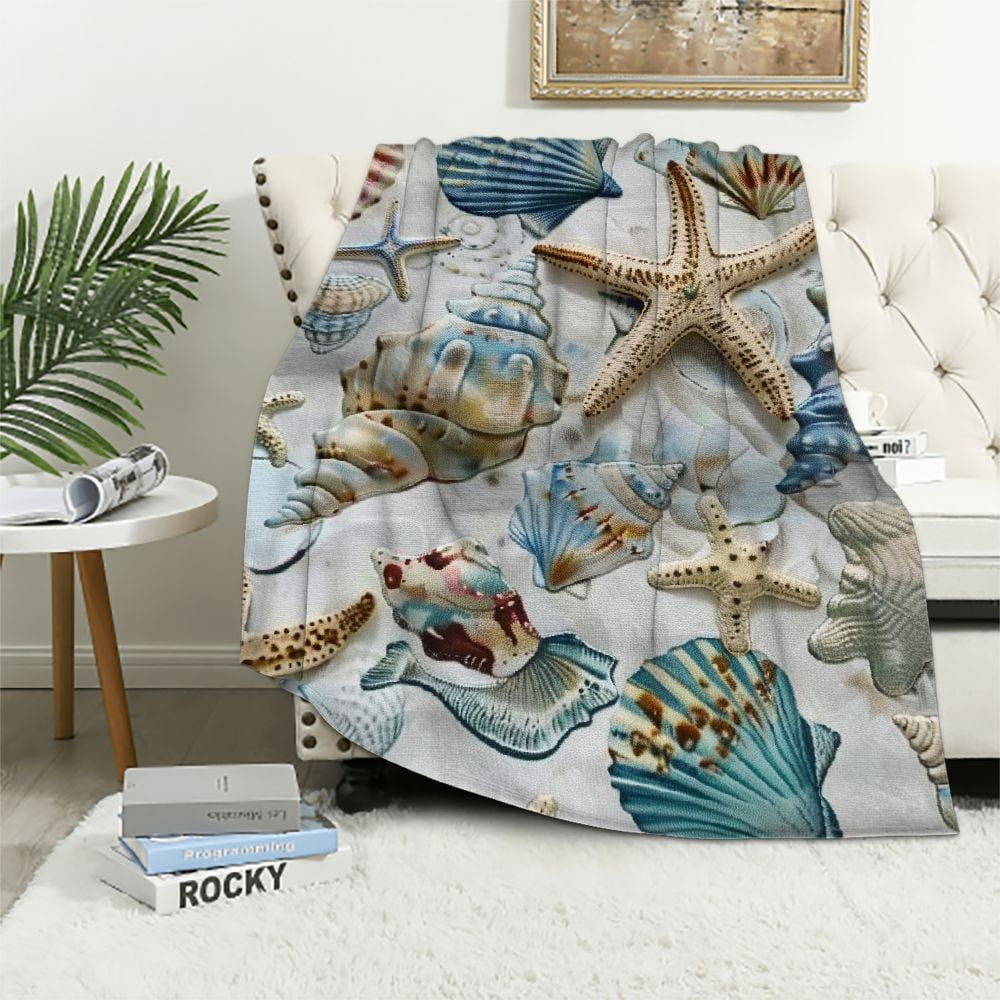 Fenyluxe Coastal Ocean Beach Blanket Gifts for Girls Boys Kids Adults ...