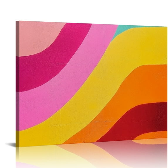Fenyluxe Colorful Wall Background Canvas Wall Art Decor for Home and Office, Ready To Hang Room Home Art Decor Made in America 16x12in