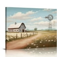thumbnail image 1 of Fenyluxe Country Barn Windmill Theme Canvas Prints Wall Art for Home Decor, Kitchen and Bedroom - Ready To Hang Wall Pictures 16x12in, 1 of 6