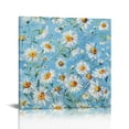 thumbnail image 1 of Fenyluxe Daisies Flowers Canvas Prints Wall Art Ready To Hang Home Decor 12x12in, 1 of 6