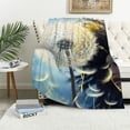 thumbnail image 1 of Fenyluxe Dandelion Seeds Flannel Throw Blanket for Couch Sofa Bed Office Travel Camping - Lightweight All Seasons Blanket 40x50in, 1 of 6