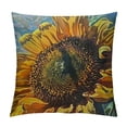 thumbnail image 1 of Fenyluxe Decorative Couch Throw Pillow Covers, Square Set Cushion Case, Soft Couch Pillow Covers - Sunflower Pattern White, 1 of 5