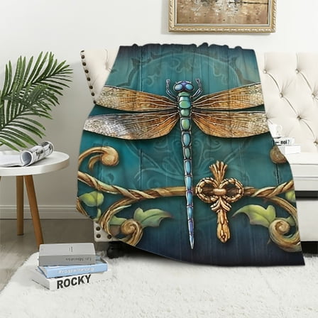 Fenyluxe Dragonfly Ideal Comfy Throw Blanket Super Soft for All Seasons - Bed Blanket 40x50in