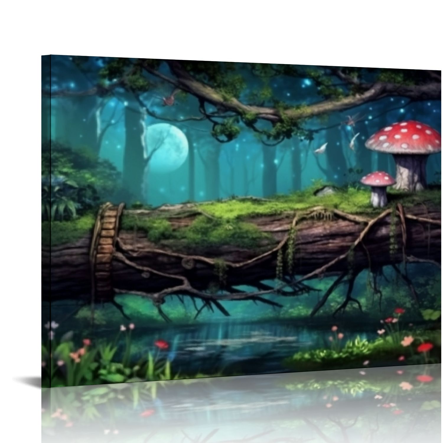 Fenyluxe Fairy Forest Canvas Print Ready to Hang Home Art Decor Gift ...