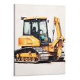 Fenyluxe Fall Decor Excavator Canvas Wall Art Picture 16x20in for Home