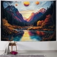 thumbnail image 1 of Fenyluxe  Fantasy Forest Tapestry Aesthetics Mushroom Tapestry Galaxy Planet Tapestry Magical River Mountain Tapestry Mysterious Starry Sky Tapestry Wall Hanging for Bedroom Decor 40x30inch, 1 of 6