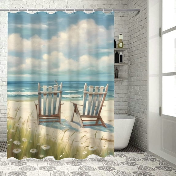 Fenyluxe Fine Art Painting Pretty Shower Curtain Bathroom Decor 100% Polyester Fiber Home Bathtubs Bathroom Decoration Set with Hooks 69x72