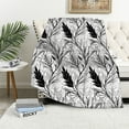 thumbnail image 1 of Fenyluxe Fine Foliage Lace Print Throw Blanket, Flannel with Excellent Hand Feel for All Seasons, Lightweight and Anti-Wrinkle 40x50in, 1 of 6
